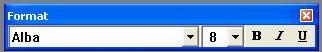 Font Format Toolbar